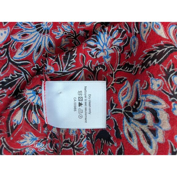 Veronica Beard Floral Samara Silk Maxi Dress Size 2 Red #1C504 - Picture 12 of 12